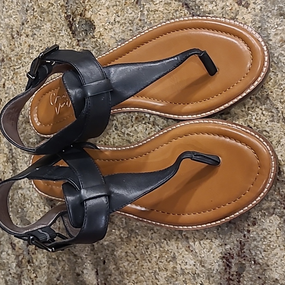Crown Vintage Paxley Black Sandals size 6.5